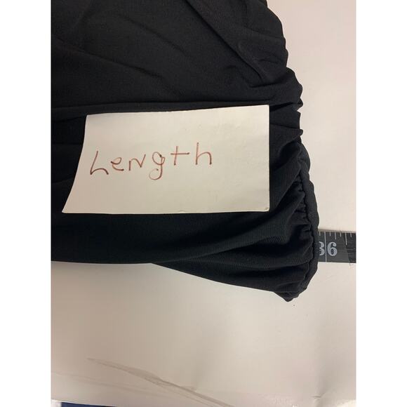 Dress  Black Mini Bubble Hem Dark Coquette Feminine Vacation Wear Pleated SZ M - Picture 7 of 8